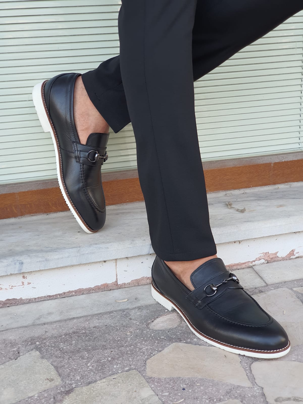 Montreal Black Bit Loafers - Elegant Leather Footwear for Men