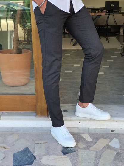 Bristol Black Slim Fit Cotton Pants for Every Occasion