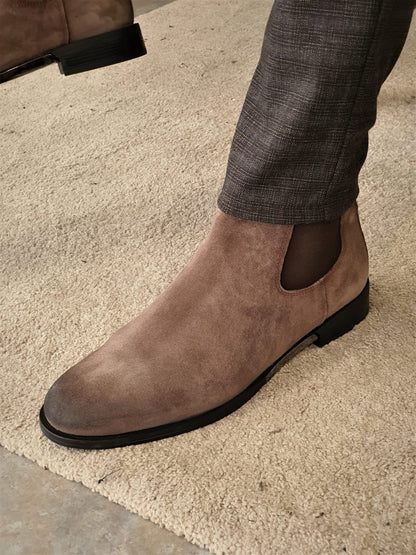 Torino Mink Suede Chelsea Boots - Timeless Elegance and Comfort