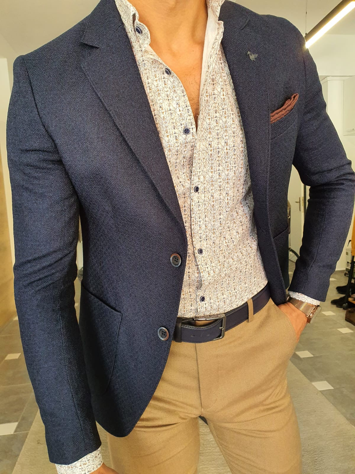 Torino Navy Blue Slim Fit Blazer: The Ultimate Versatile Jacket