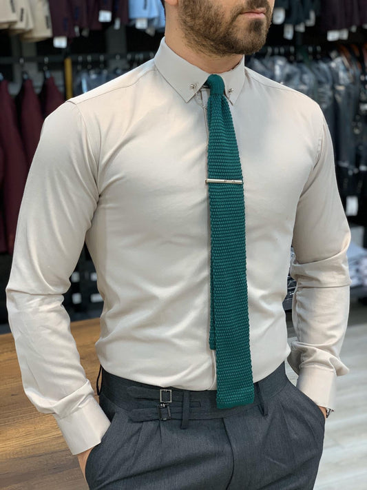 Jake Cream Slim Fit Shirt for All Occasions