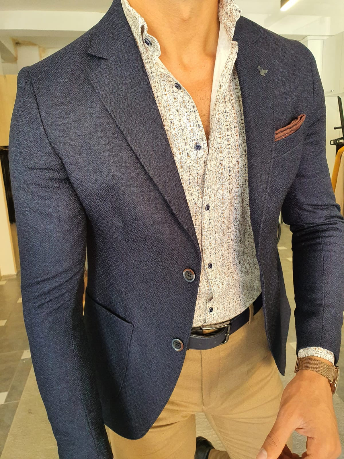 Torino Navy Blue Slim Fit Blazer: The Ultimate Versatile Jacket