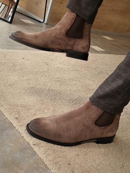Torino Mink Suede Chelsea Boots - Timeless Elegance and Comfort