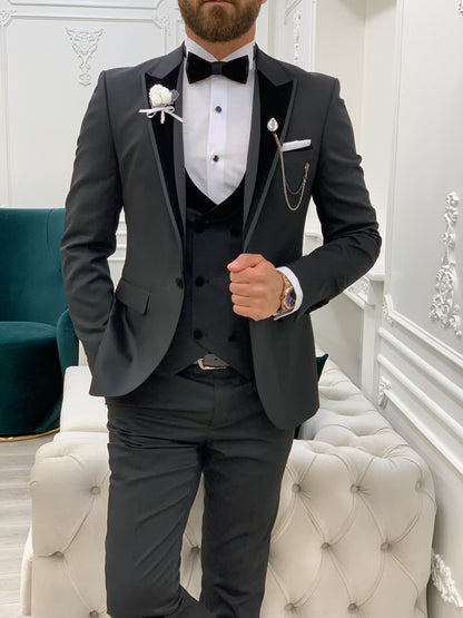 Wilson Black Velvet Shawl Lapel Tuxedo: The Ultimate Formalwear Statement