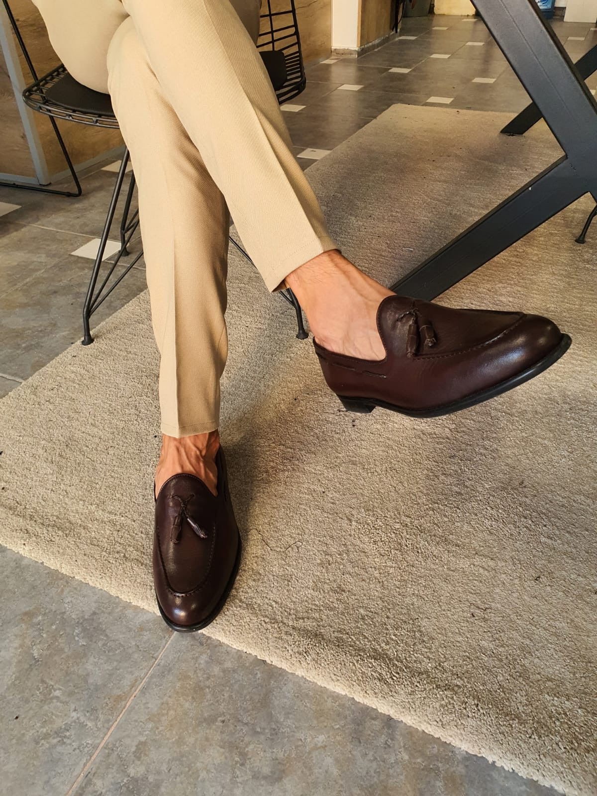 Torino Tassel Brown Loafers – Timeless Elegance in Leather
