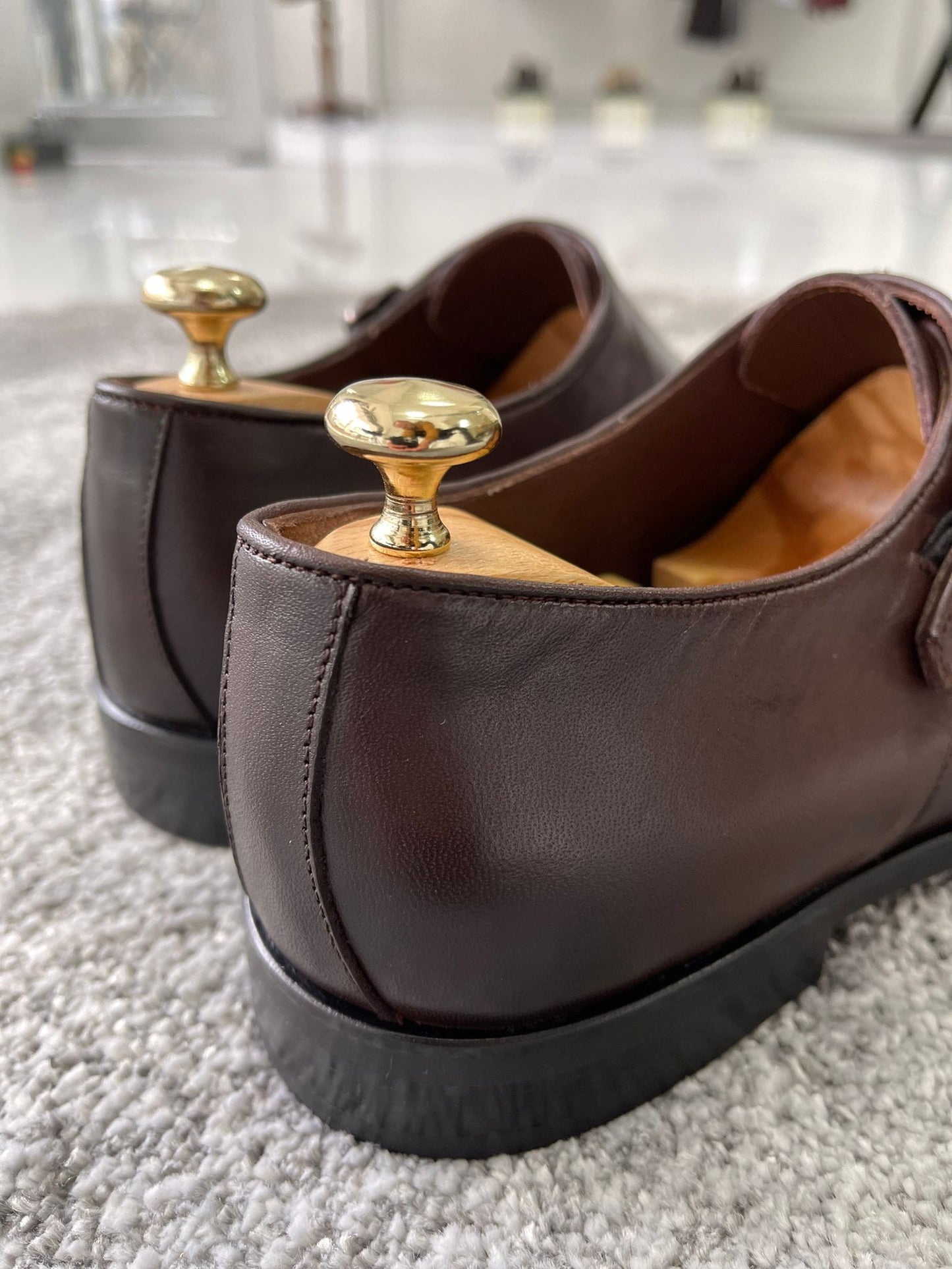 Remy Brown Double Monk Straps - Elegant Leather Shoes for Every Occasion