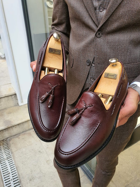 Fort Worth Brown Tassel Loafer - Elegant Leather Footwear for Men