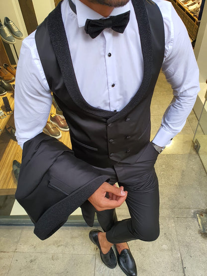 Midvale Black Slim Fit Shawl Lapel Tuxedo