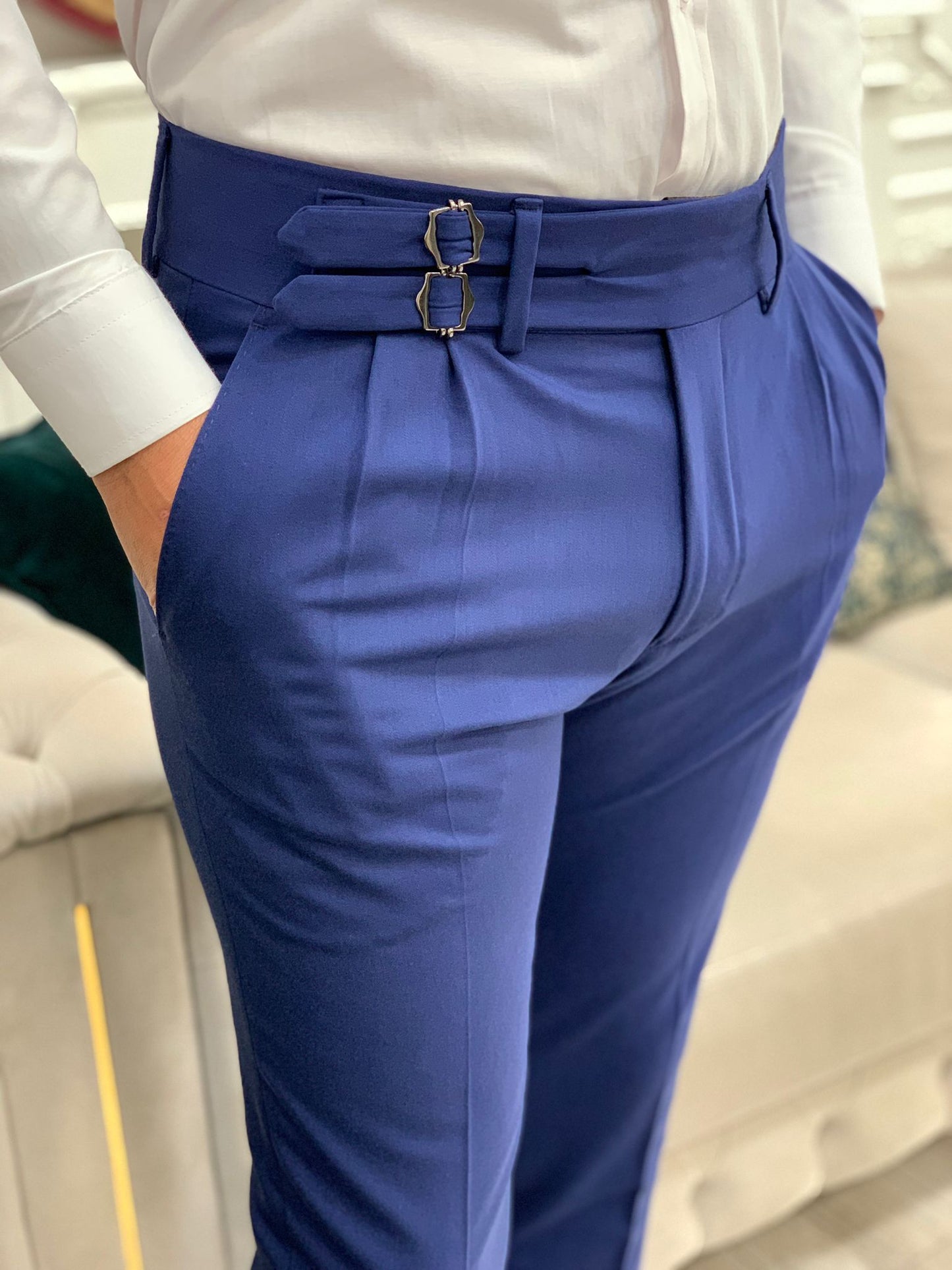 Sax Buckled Canvas Trousers for All Occasions