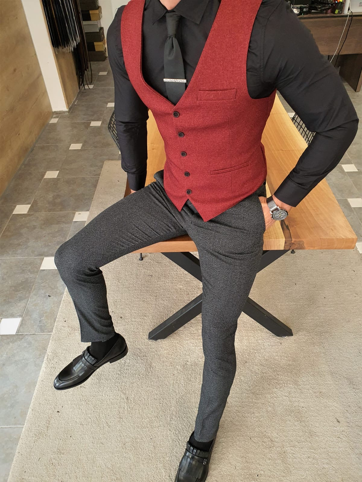 Henderson Claret Red Slim Fit Suit – Elegant Versatility for Every Occasion