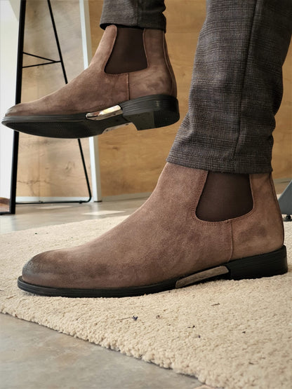 Torino Mink Suede Chelsea Boots - Timeless Elegance and Comfort