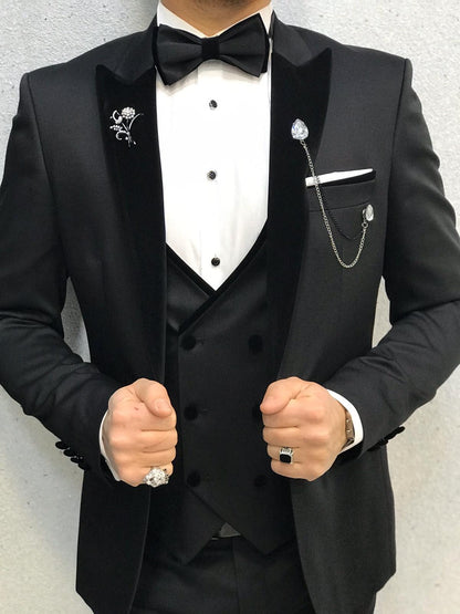 Ventura Black Slim Fit Tuxedo – Timeless Elegance for Formal Occasions
