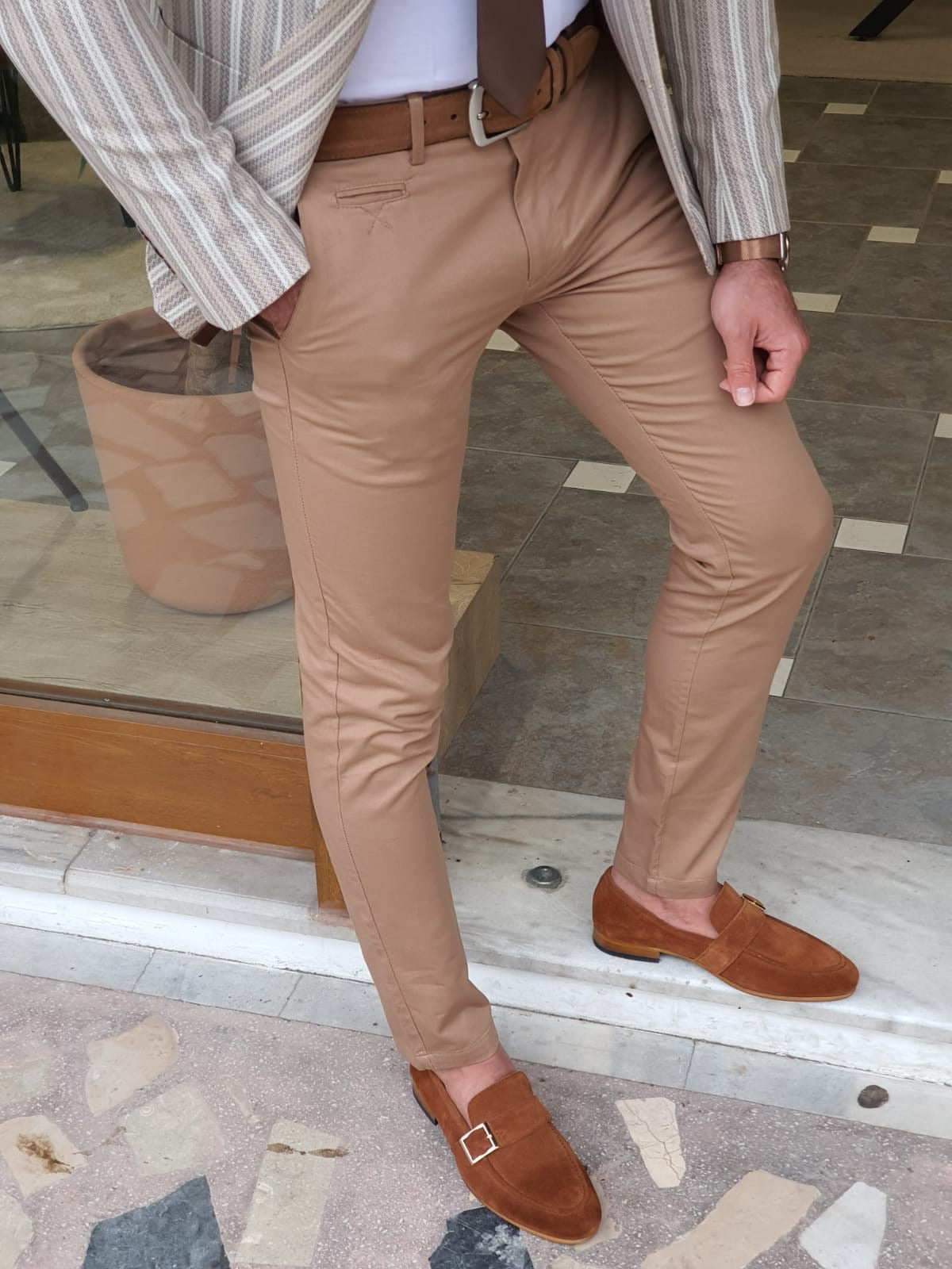 Bristol Camel Slim Fit Cotton Pants - Versatile Elegance for Every Occasion
