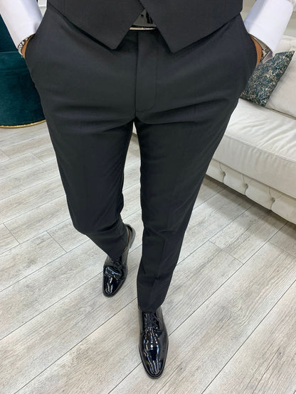 Lazio Black Slim Fit Shawl Lapel Tuxedo