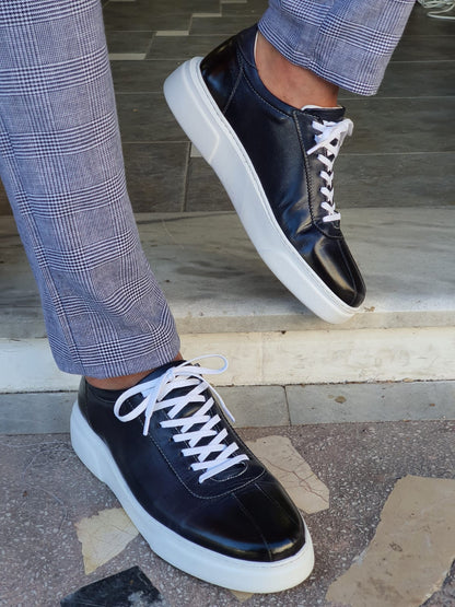 Montreal Navy Blue Mid-Top Sneakers for Men