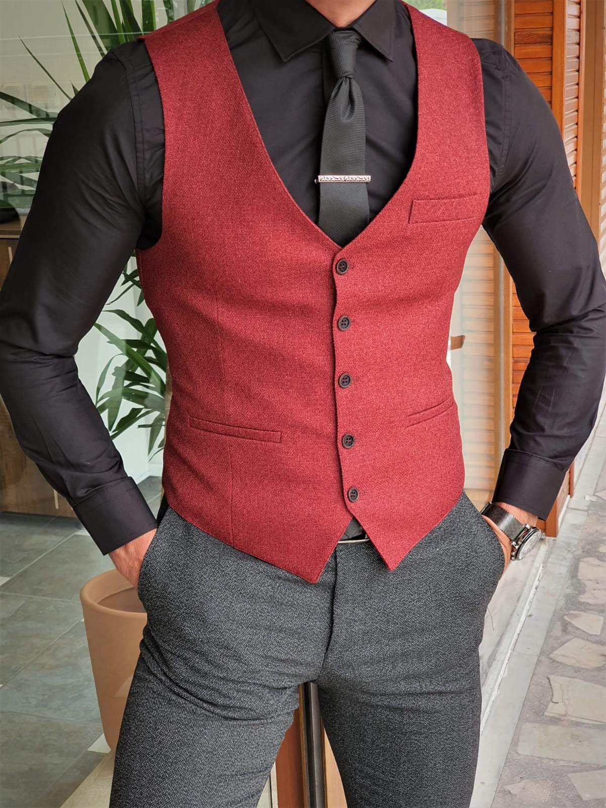 Henderson Claret Red Slim Fit Suit – Elegant Versatility for Every Occasion