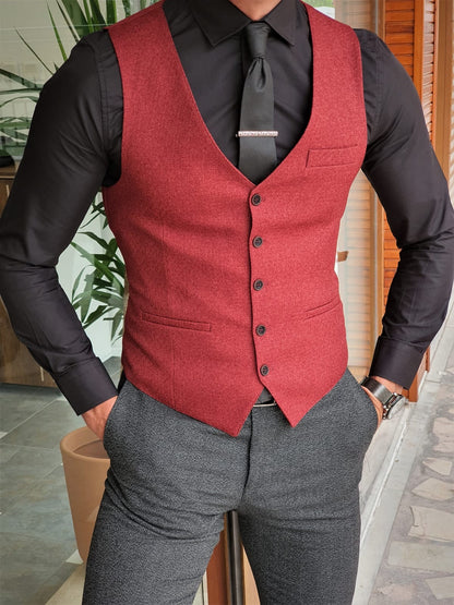 Henderson Claret Red Slim Fit Suit – Elegant Versatility for Every Occasion