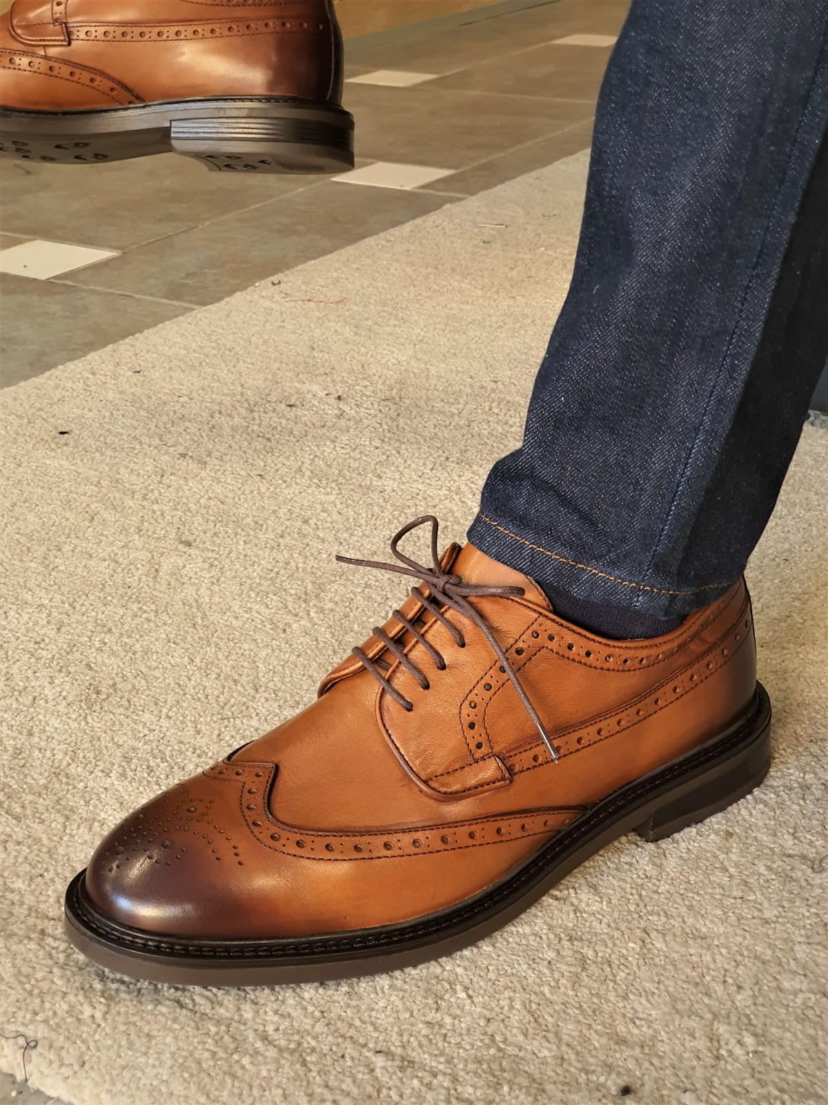 Torino Tan Wingtip Oxfords: Unmatched Elegance for Any Occasion
