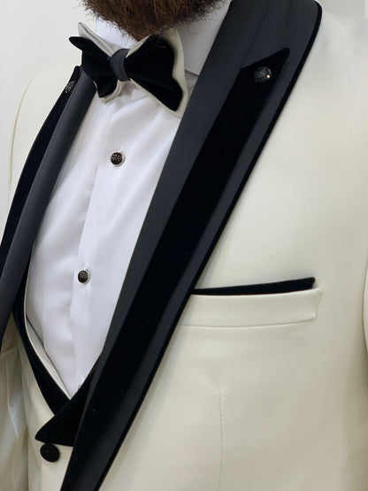 Ventura White Slim Fit Shawl Lapel Tuxedo