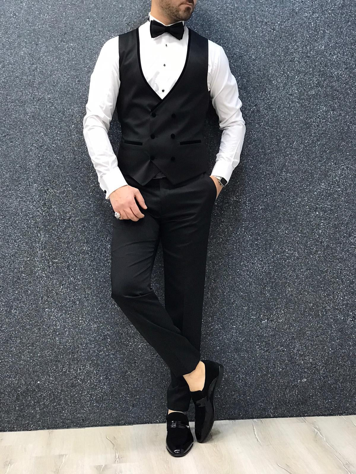 Ventura Black Slim Fit Tuxedo – Timeless Elegance for Formal Occasions