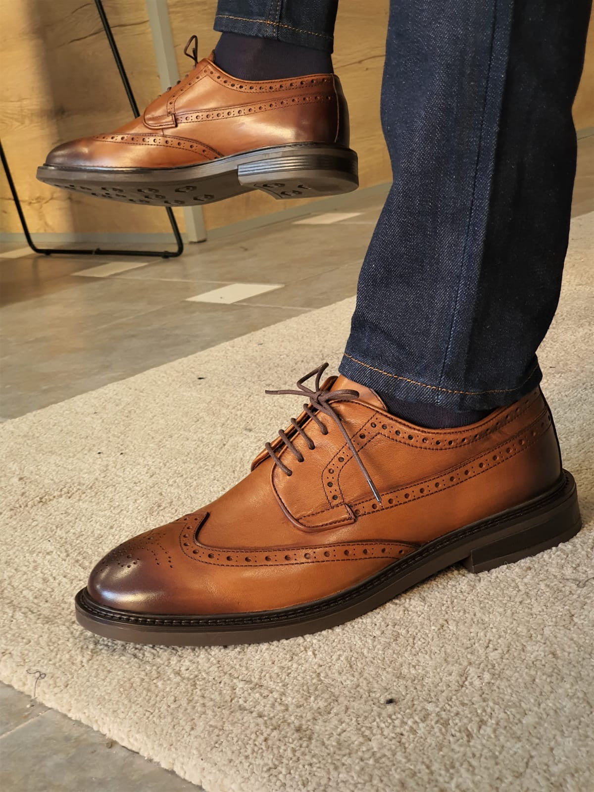 Torino Tan Wingtip Oxfords: Unmatched Elegance for Any Occasion