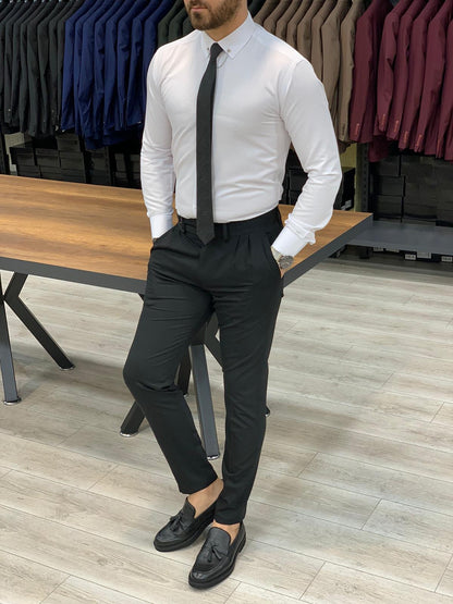 Jake White Slim Fit Shirt - Versatile Elegance for Every Occasion