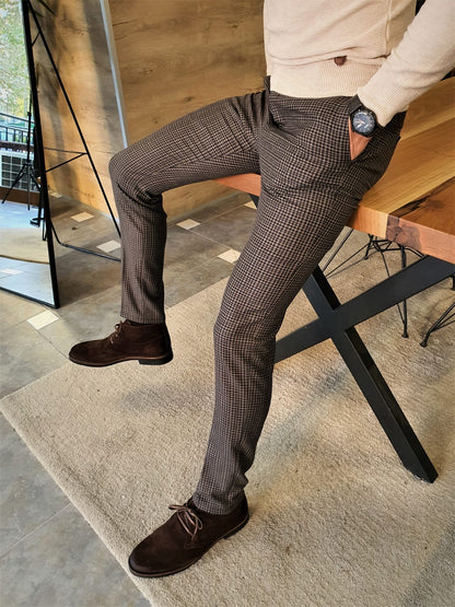 Clemson Camel Slim Fit Plaid Pants: The Perfect Blend of Comfort and Style