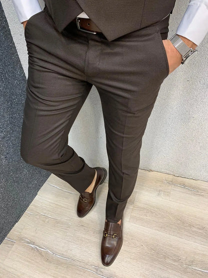 Lancaster Coffee Slim Fit Suit: Elegance Redefined brabion
