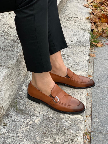Stanoss Tan Buckle Shoes for Every Occasion