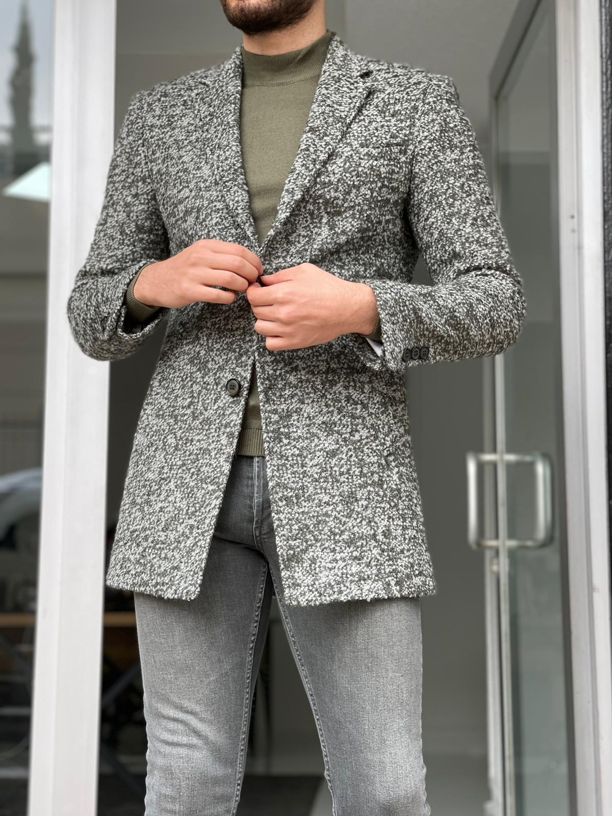 Melbourne Green Slim Fit Wool Long Coat: Sophisticated Style for Every Occasion