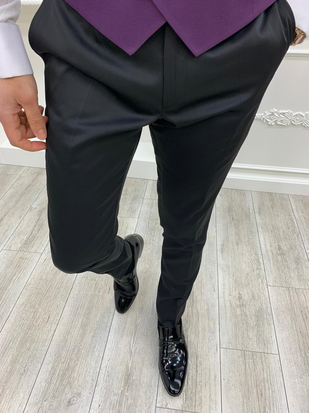 Napoli Purple Slim Fit Shawl Lapel Tuxedo