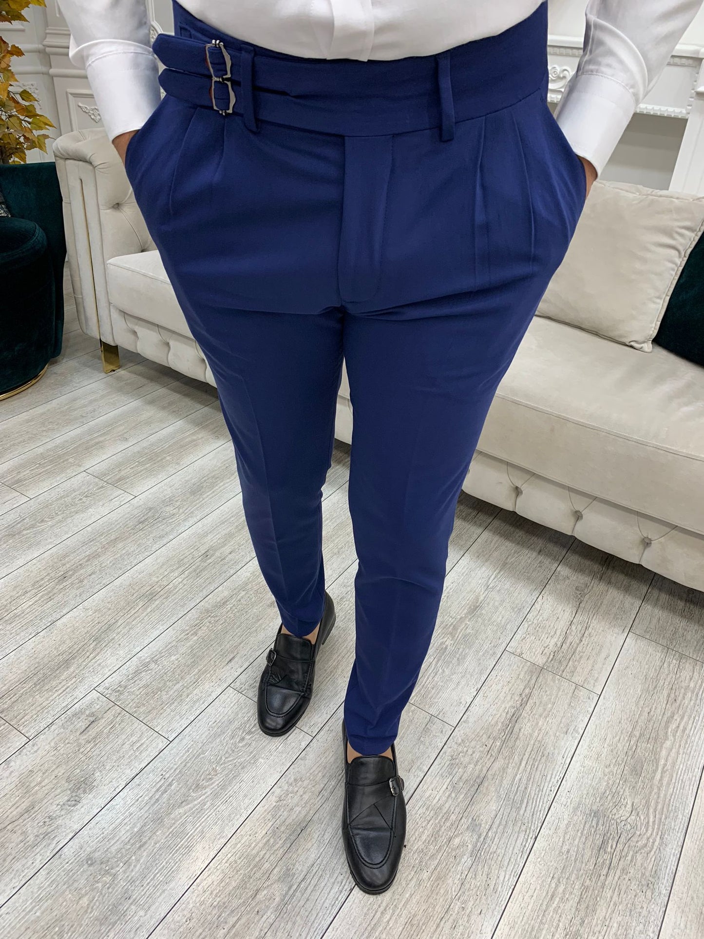 Sax Buckled Canvas Trousers for All Occasions