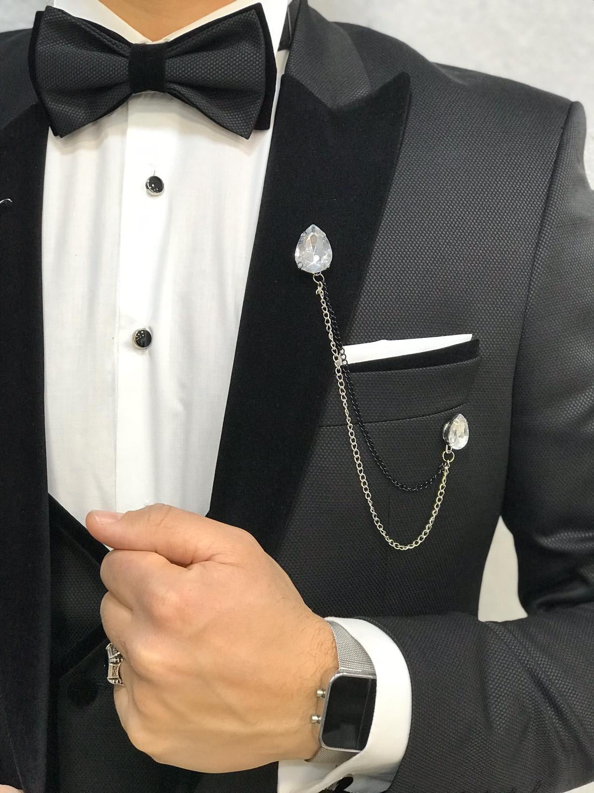 Ventura Black Slim Fit Tuxedo – Timeless Elegance for Formal Occasions