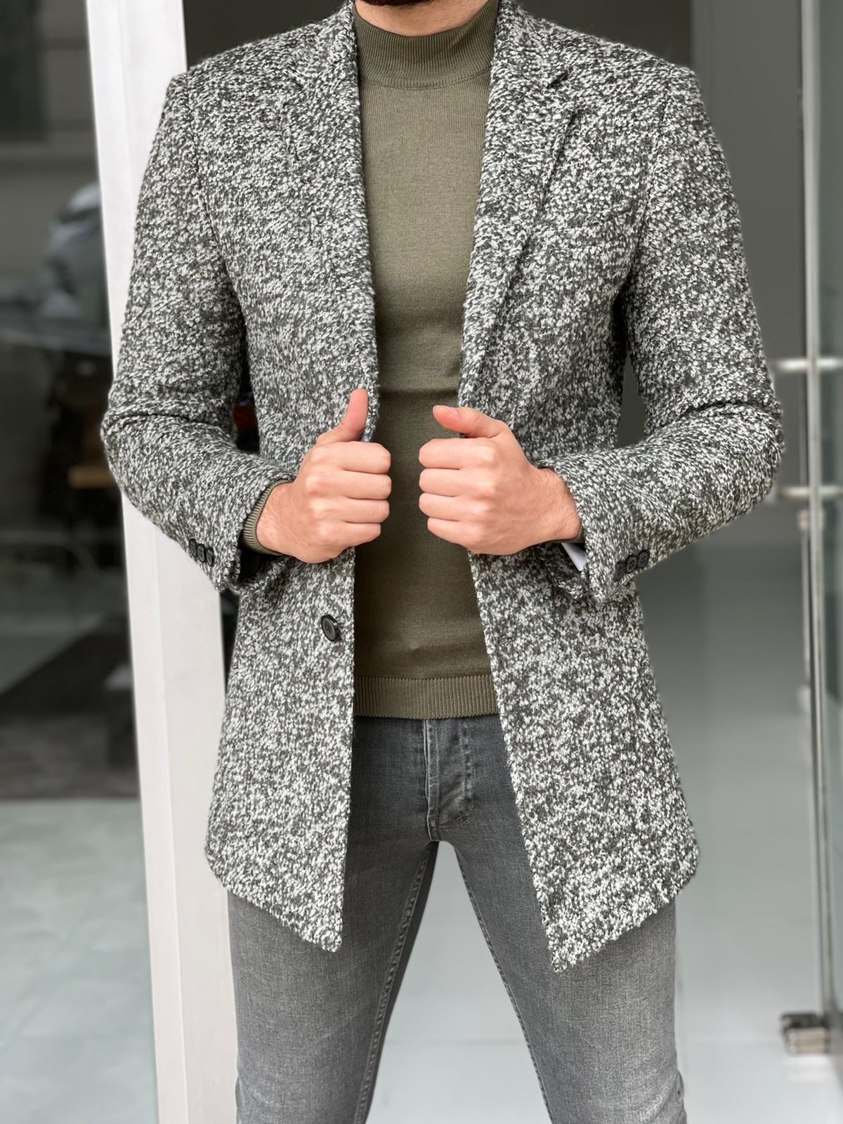 Melbourne Green Slim Fit Wool Long Coat: Sophisticated Style for Every Occasion