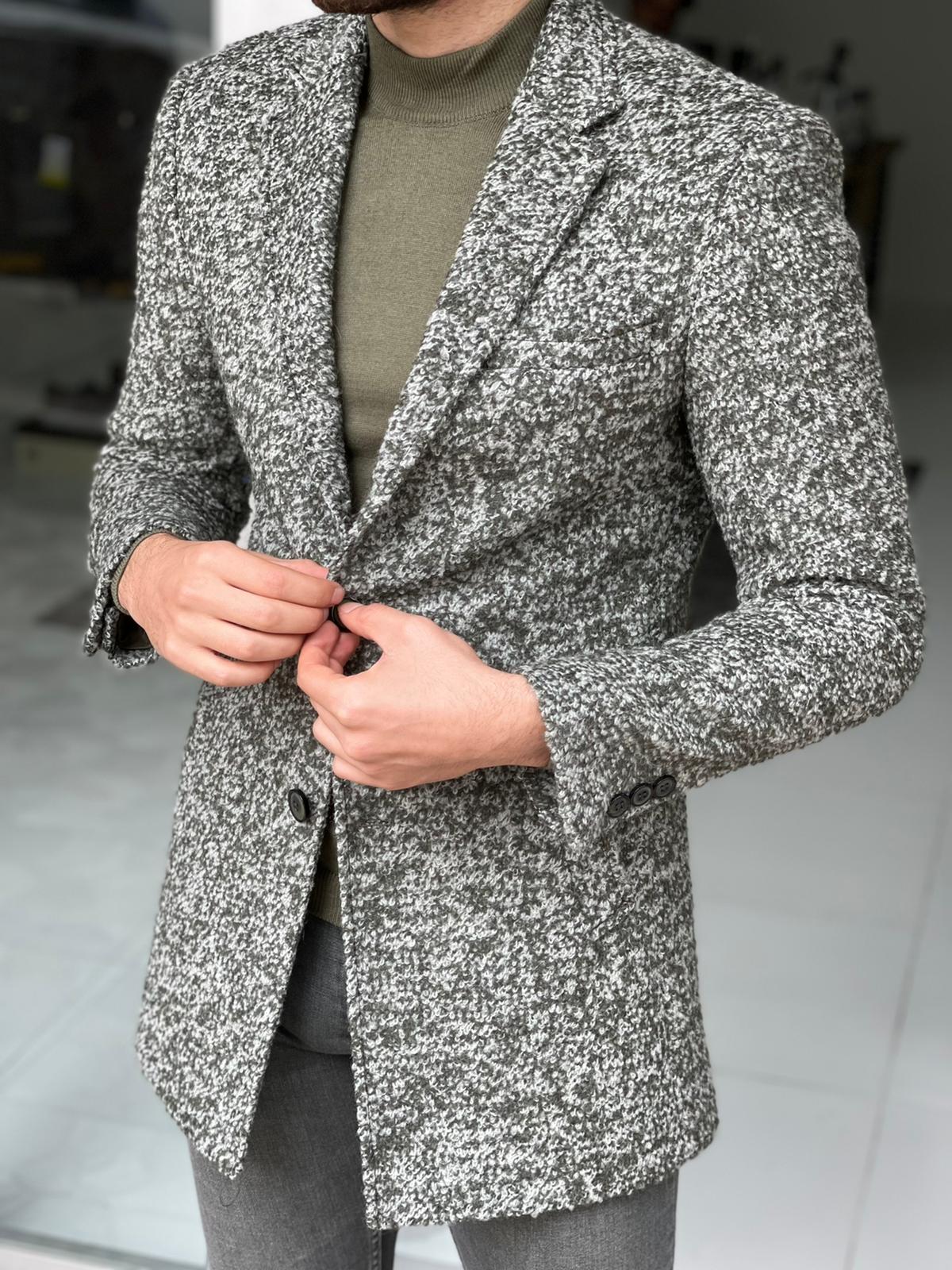 Melbourne Green Slim Fit Wool Long Coat: Sophisticated Style for Every Occasion