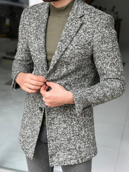Melbourne Green Slim Fit Wool Long Coat: Sophisticated Style for Every Occasion