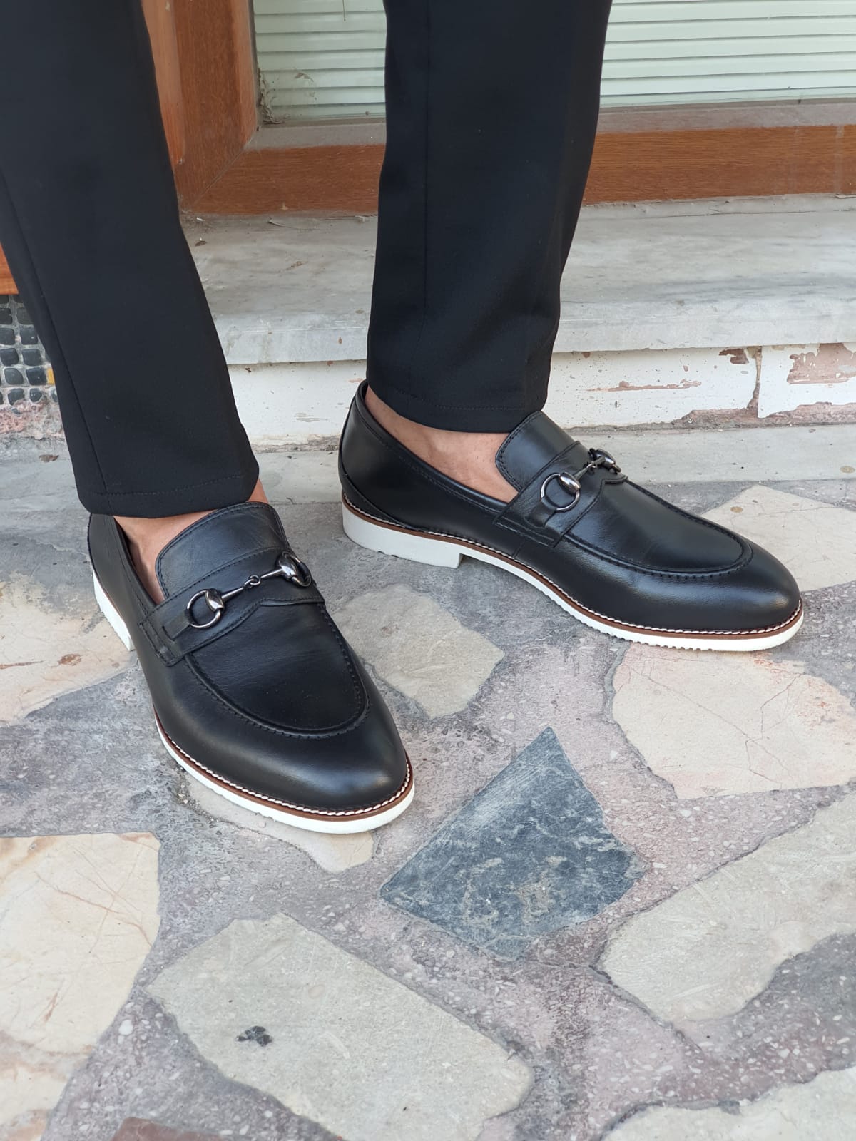 Montreal Black Bit Loafers - Elegant Leather Footwear for Men
