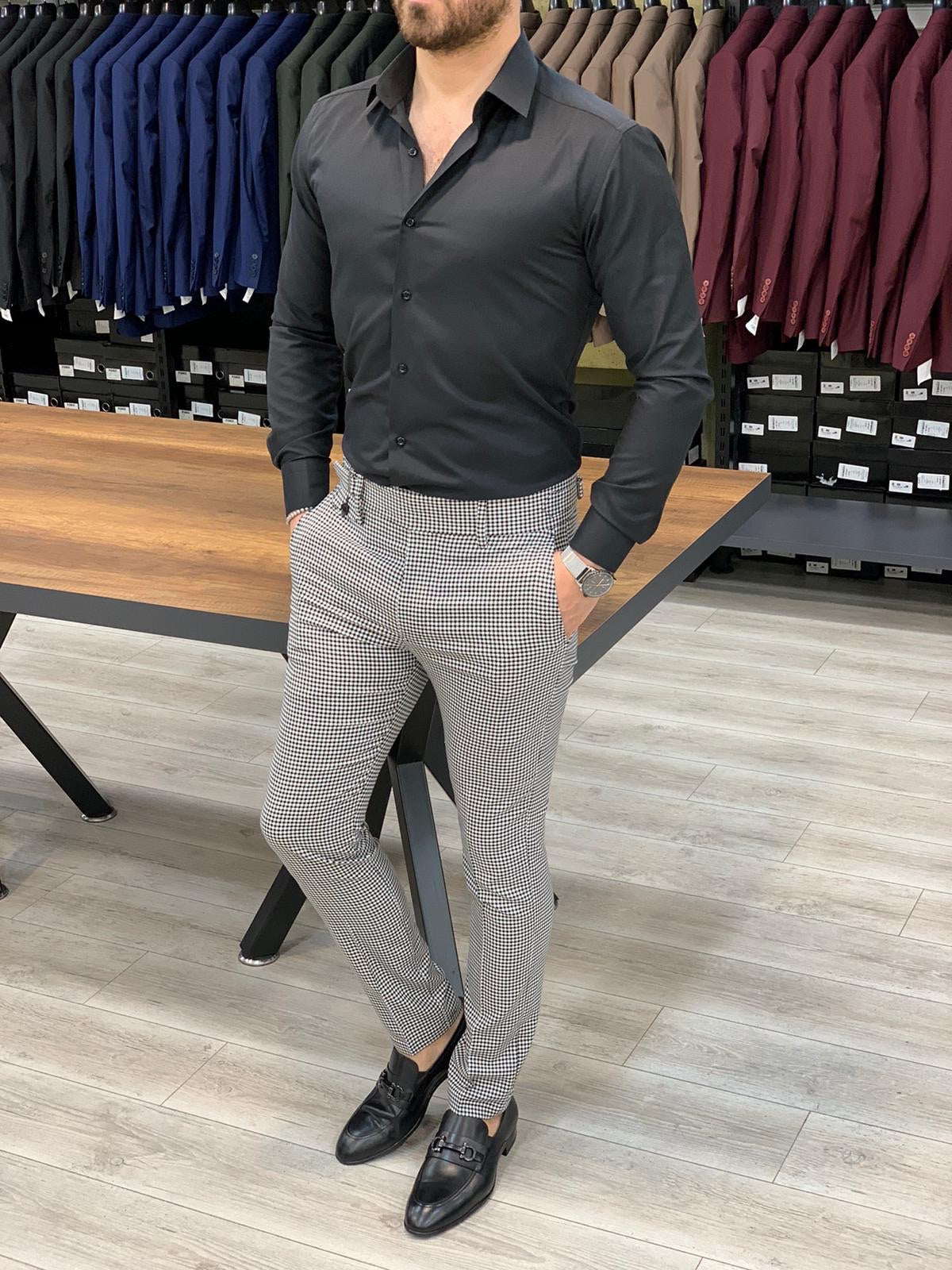 Jake Black Slim Fit Shirt - Versatile Elegance for Every Occasion