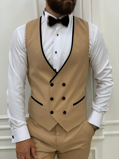 Acacia Golden Slim Fit Velvet Peak Lapel Tuxedo