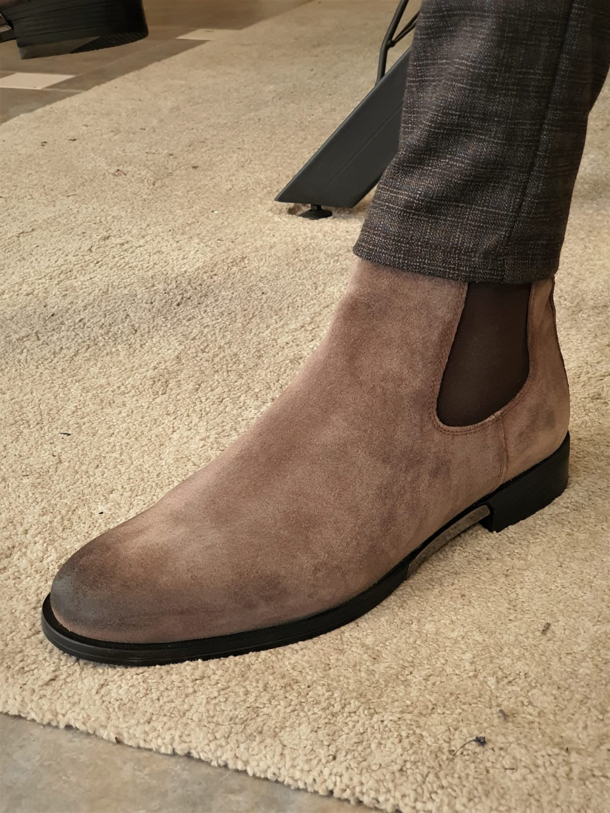 Torino Mink Suede Chelsea Boots - Timeless Elegance and Comfort