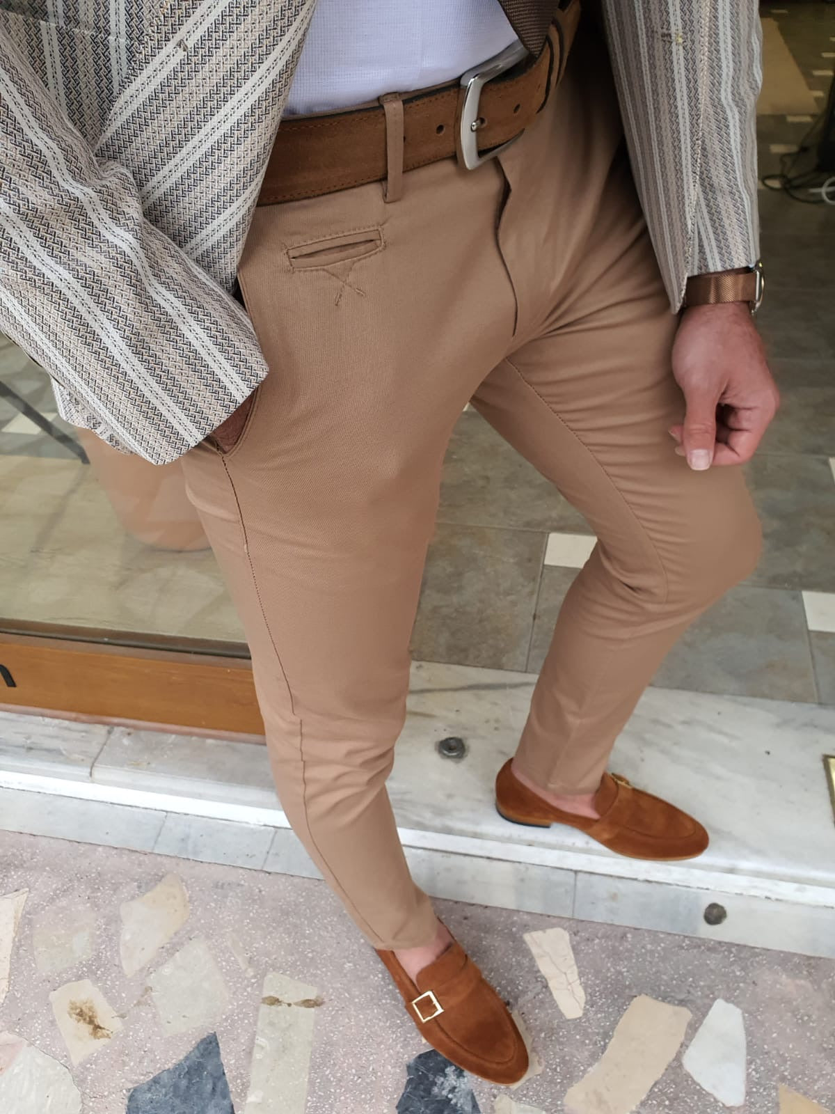 Bristol Camel Slim Fit Cotton Pants - Versatile Elegance for Every Occasion