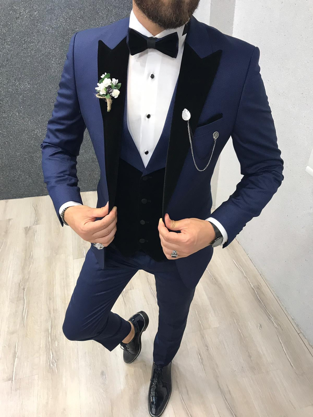 Bergamo Parliament Blue Tuxedo - The Epitome of Elegance