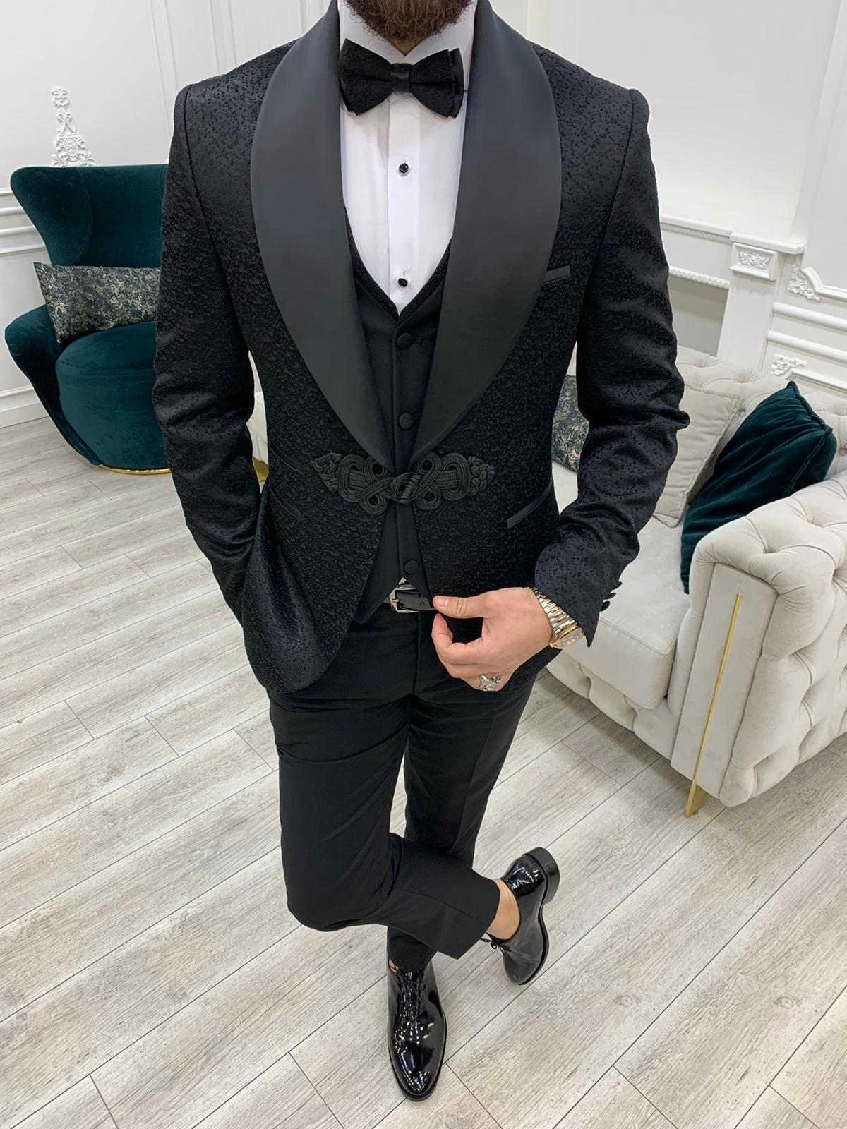 Lopez Black Slim Fit Tuxedo