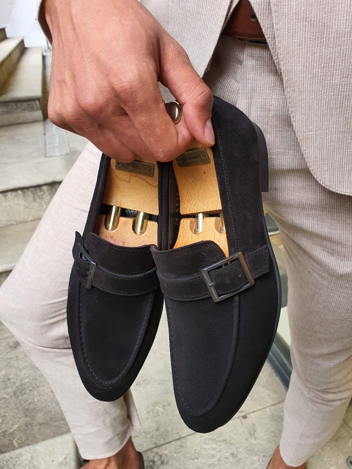 Henderson Black Suede Buckle Loafers: Elegant Comfort for Every Occasion