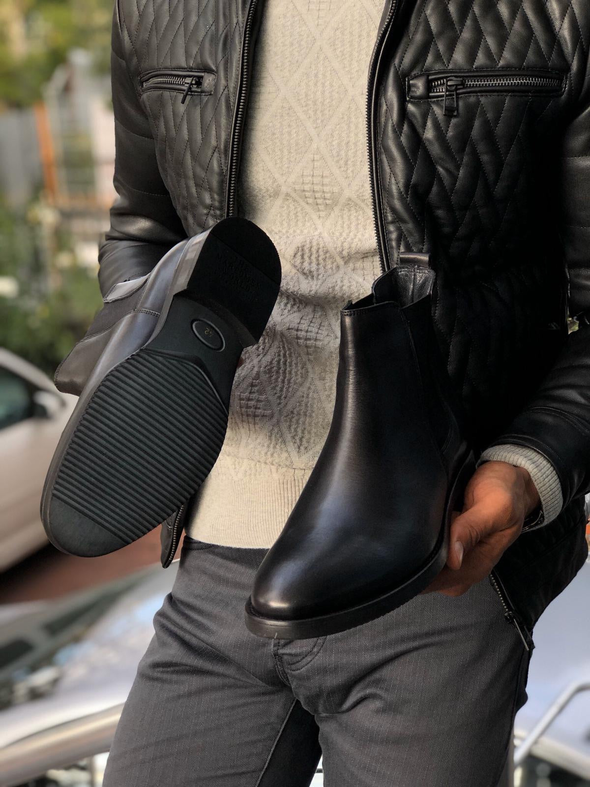 Aqua Black Chelsea Boots