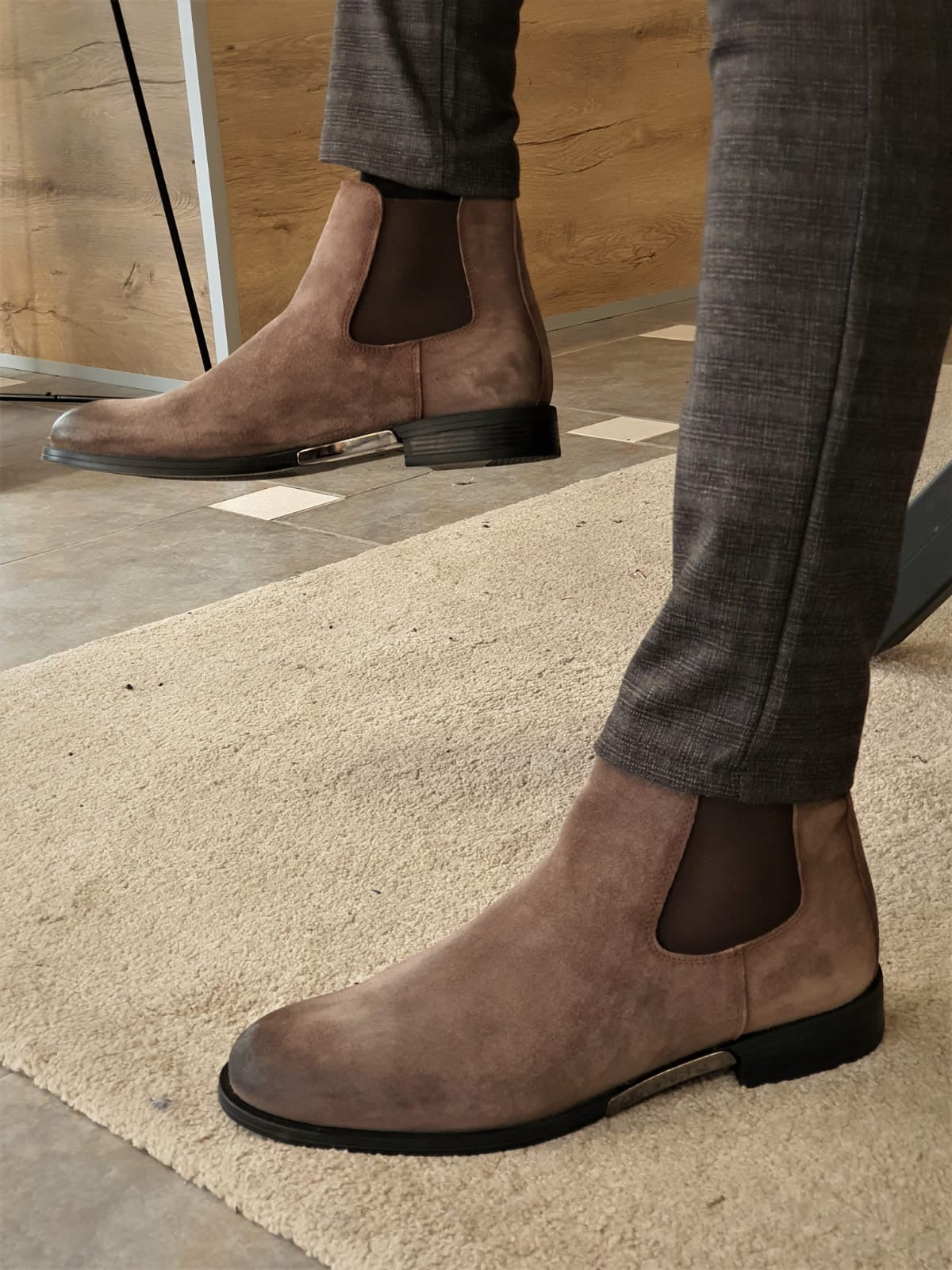 Torino Mink Suede Chelsea Boots - Timeless Elegance and Comfort