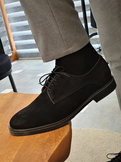 Torino Black Suede Derbys - Elegant Versatility