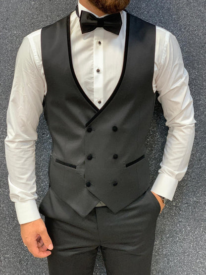 Acacia Black Slim Fit Tuxedo for Men