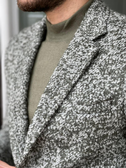 Melbourne Green Slim Fit Wool Long Coat: Sophisticated Style for Every Occasion