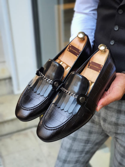Reno Black Kilt Loafers
